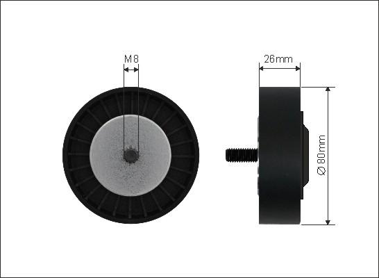 Caffaro 482-22 - Направляющий ролик, поликлиновый ремень avtokuzovplus.com.ua