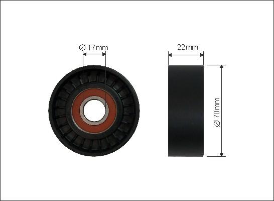 Caffaro 500057 - Направляющий ролик, поликлиновый ремень autodnr.net