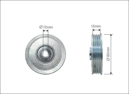 Caffaro 500090 - Направляющий ролик, поликлиновый ремень avtokuzovplus.com.ua