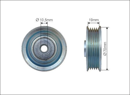 Caffaro 500105 - Направляющий ролик, поликлиновый ремень avtokuzovplus.com.ua