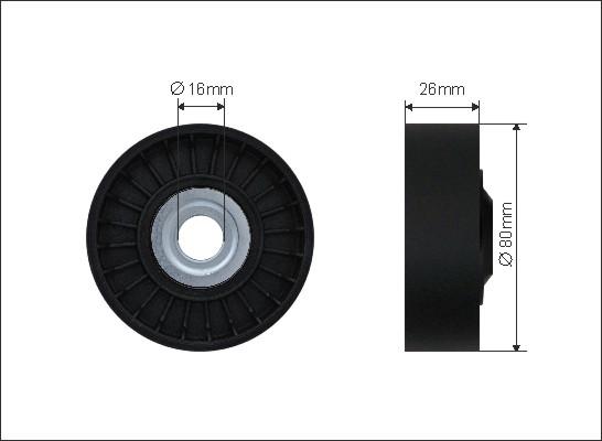 Caffaro 500180 - Направляющий ролик, поликлиновый ремень avtokuzovplus.com.ua