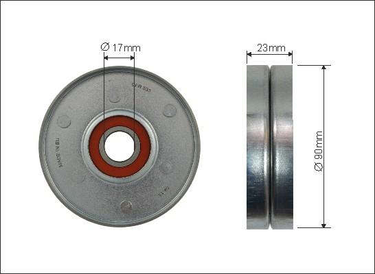 Caffaro 500182 - Направляющий ролик, поликлиновый ремень avtokuzovplus.com.ua