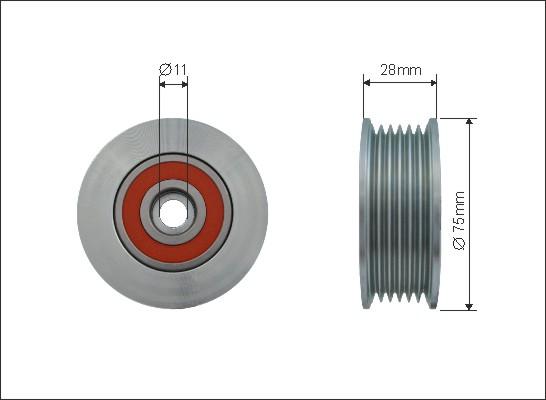 Caffaro 500209 - Направляющий ролик, поликлиновый ремень avtokuzovplus.com.ua