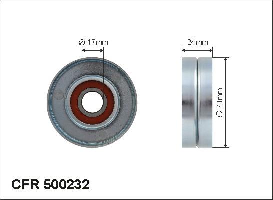 Caffaro 500232 - Направляющий ролик, поликлиновый ремень autodnr.net