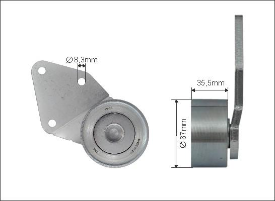 Caffaro 500242 - Направляющий ролик, зубчатый ремень autodnr.net