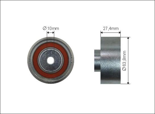 Caffaro 500243 - Направляющий ролик, поликлиновый ремень avtokuzovplus.com.ua