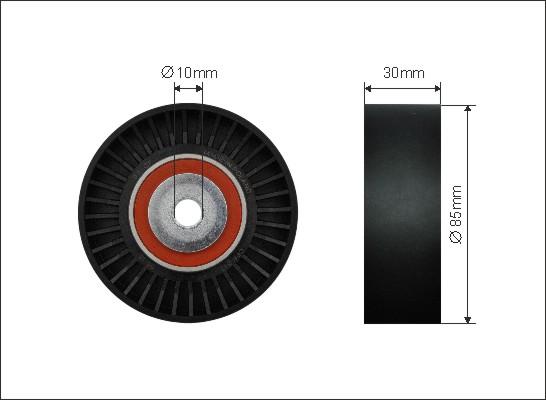 Caffaro 500249 - Направляющий ролик, поликлиновый ремень avtokuzovplus.com.ua