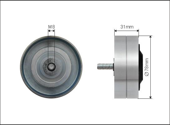 Caffaro 500277 - Направляющий ролик, поликлиновый ремень avtokuzovplus.com.ua