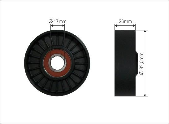 Caffaro 500281 - Направляющий ролик, поликлиновый ремень avtokuzovplus.com.ua