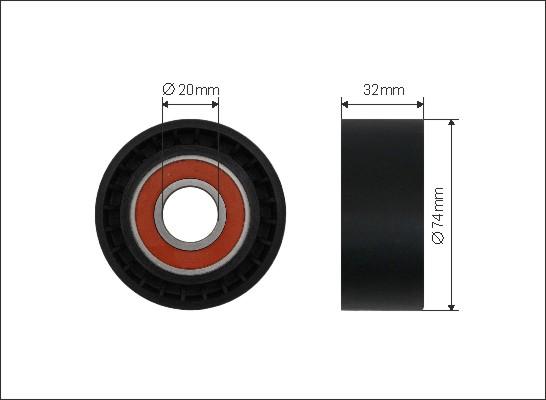 Caffaro 500296 - Направляющий ролик, поликлиновый ремень autodnr.net