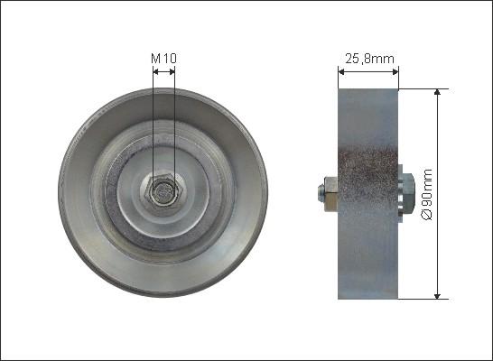 Caffaro 500300 - Направляющий ролик, поликлиновый ремень avtokuzovplus.com.ua