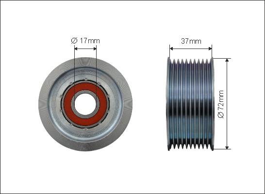 Caffaro 500311 - Направляющий ролик, поликлиновый ремень avtokuzovplus.com.ua