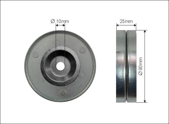 Caffaro 500338 - Направляющий ролик, поликлиновый ремень autodnr.net