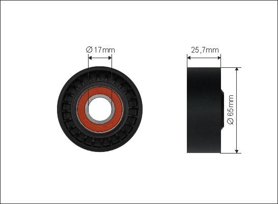 Caffaro 500359 - Направляющий ролик, поликлиновый ремень avtokuzovplus.com.ua