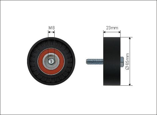 Caffaro 500400 - Направляющий ролик, поликлиновый ремень avtokuzovplus.com.ua