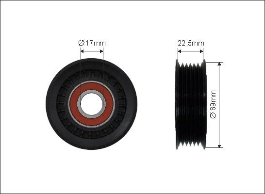 Caffaro 500401 - Направляющий ролик, поликлиновый ремень autodnr.net