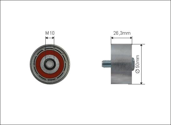 Caffaro 500486 - Направляющий ролик, поликлиновый ремень avtokuzovplus.com.ua