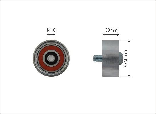 Caffaro 500488 - Направляющий ролик, поликлиновый ремень avtokuzovplus.com.ua