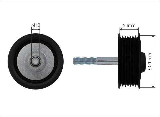 Caffaro 500510 - Направляющий ролик, поликлиновый ремень autodnr.net