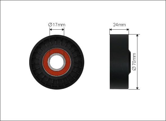 Caffaro 500513 - Направляющий ролик, поликлиновый ремень autodnr.net