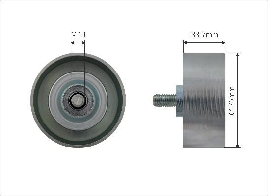 Caffaro 500537 - Направляющий ролик, поликлиновый ремень avtokuzovplus.com.ua