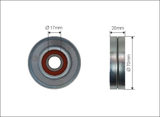 Caffaro 500577 - Направляющий ролик, поликлиновый ремень avtokuzovplus.com.ua