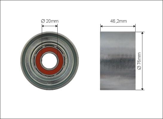 Caffaro 500610 - Паразитний / провідний ролик, поліклиновий ремінь autocars.com.ua