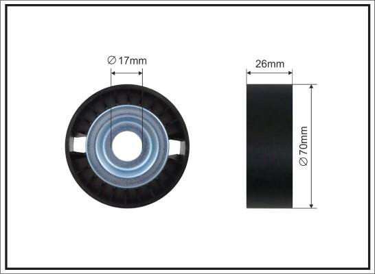 Caffaro 500629 SC - Паразитний / провідний ролик, поліклиновий ремінь autocars.com.ua