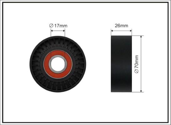 Caffaro 500631 - Направляющий ролик, поликлиновый ремень avtokuzovplus.com.ua