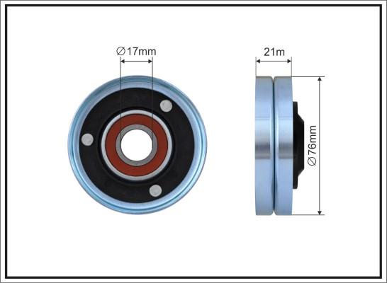 Caffaro 500654 - Паразитний / провідний ролик, поліклиновий ремінь autocars.com.ua