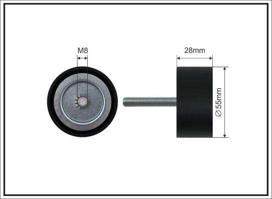 Caffaro 500656 - Паразитний / провідний ролик, поліклиновий ремінь autocars.com.ua