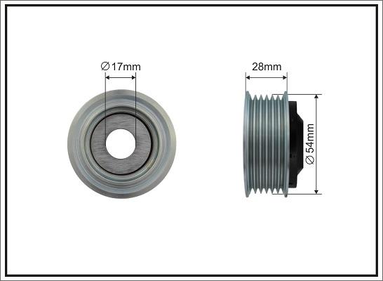 Caffaro 500662 - Паразитний / провідний ролик, поліклиновий ремінь autocars.com.ua