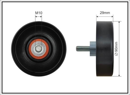 Caffaro 500669 - Направляющий ролик, поликлиновый ремень avtokuzovplus.com.ua