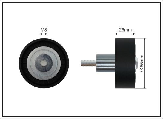 Caffaro 500675 - Паразитний / провідний ролик, поліклиновий ремінь autocars.com.ua