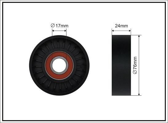 Caffaro 500704 - Направляющий ролик, поликлиновый ремень avtokuzovplus.com.ua