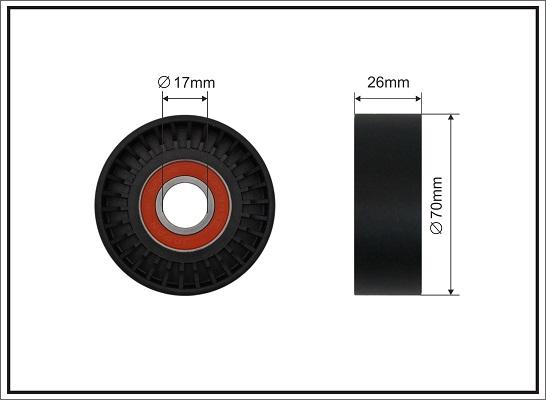 Caffaro 500707 - Направляющий ролик, поликлиновый ремень autodnr.net