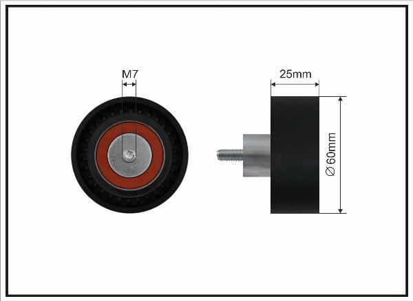 Caffaro 500719 - Паразитний / Провідний ролик, зубчастий ремінь autocars.com.ua