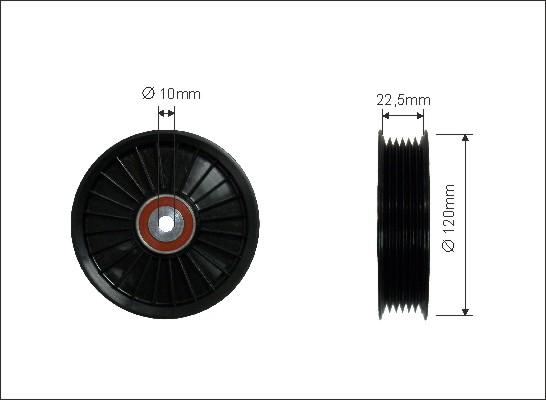 Caffaro 89-98 - 69x17x26.5 Ролик паска приводного Opel-Renault 2.2DCI-2.5Dti 00- autocars.com.ua