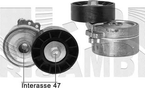 Caliber 77961 - Натягувач ременя, клинові зуб. autocars.com.ua