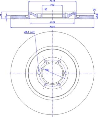 DJ Parts BD1225 - Гальмівний диск autocars.com.ua