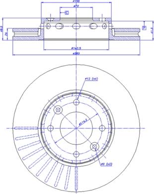 CAR 142.027 - Гальмівний диск autocars.com.ua