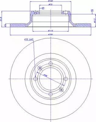 Roadhouse 621800 - Тормозной диск avtokuzovplus.com.ua