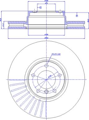 Kawe 38034 - Гальмівний диск autocars.com.ua