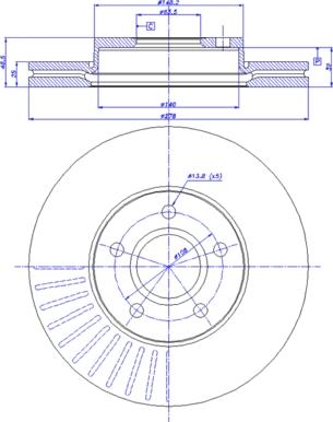 CAR 142.1143 - Гальмівний диск autocars.com.ua