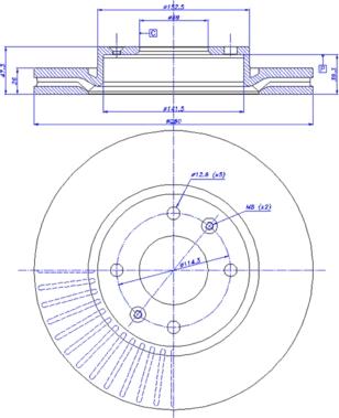 CAR 142.1262 - Гальмівний диск autocars.com.ua