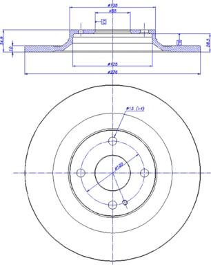 CAR DDF 2069 - Тормозной диск avtokuzovplus.com.ua