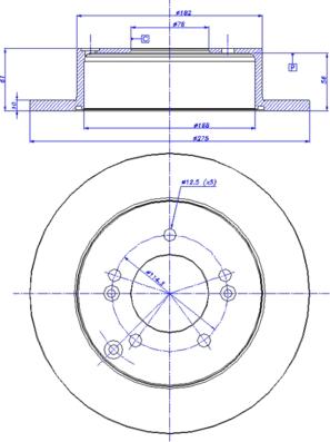 CAR 142.1287 - Гальмівний диск autocars.com.ua