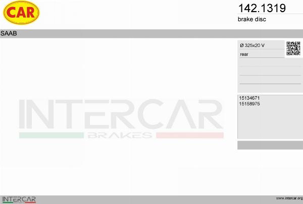 CAR 142.1319 - Гальмівний диск autocars.com.ua
