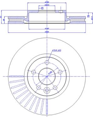 CAR 142.1365 - Гальмівний диск autocars.com.ua