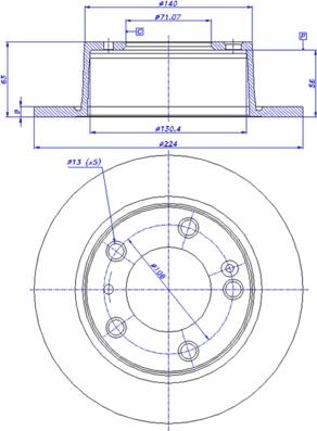 Maxtech 875661.6060 - Гальмівний диск autocars.com.ua